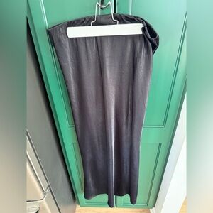 Black Maxi Skirt- satiny sheen